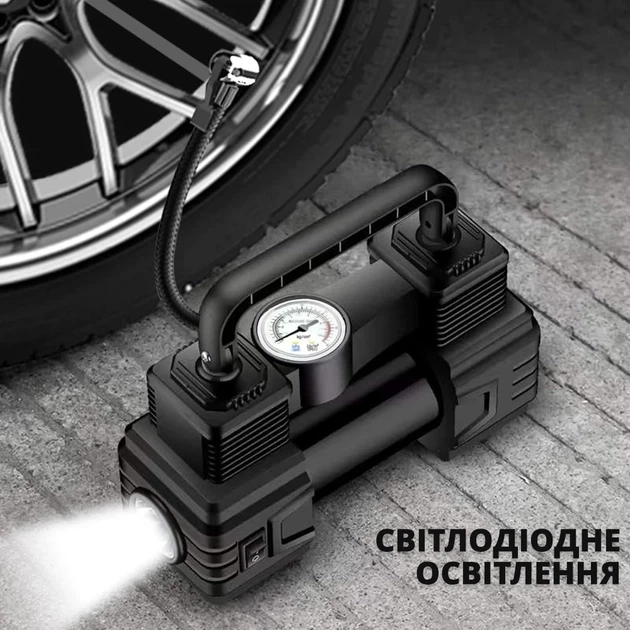 Автомобильный компрессор U&P Halfsun SCK619 Black (PRN-SCK619-BK) - изображение 4