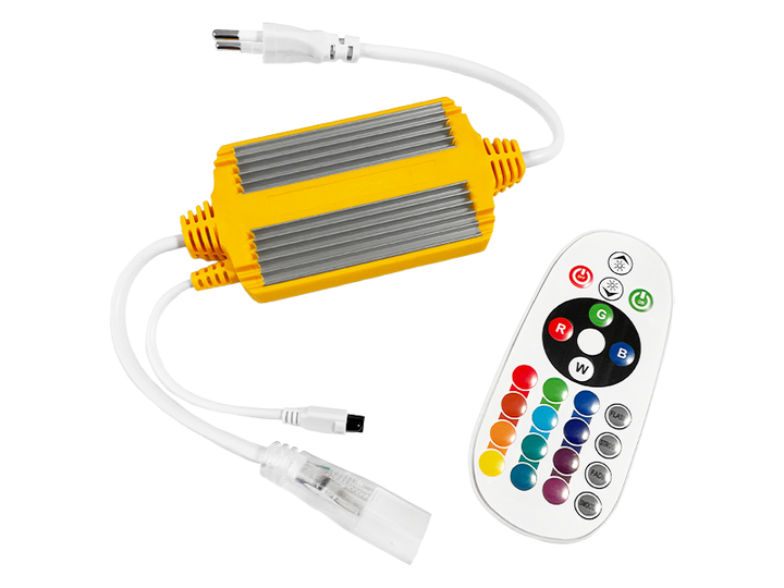 Адаптер-контролер AVT для світлодіодної стрічки 12mm RGB з пультом керування 220V 1500W IP68 - зображення 1