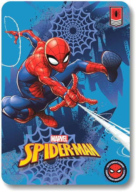 Плед флісовий Marvel Spiderman 100 x 140 см Синьо-червоний (8435631315087) - зображення 1