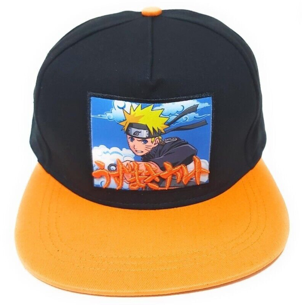 Czapka z daszkiem męska Pierrot Naruto Shippuden Naruto Uzumaki 3D One Size Pomarańczowo-niebieska (8436580112208) - obraz 1