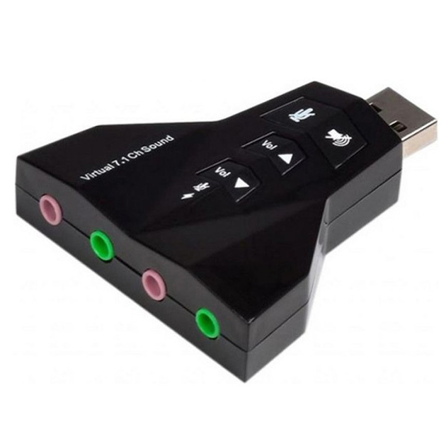 Звуковая карта 7.1 USB QTS-009 Black (16163) - изображение 4