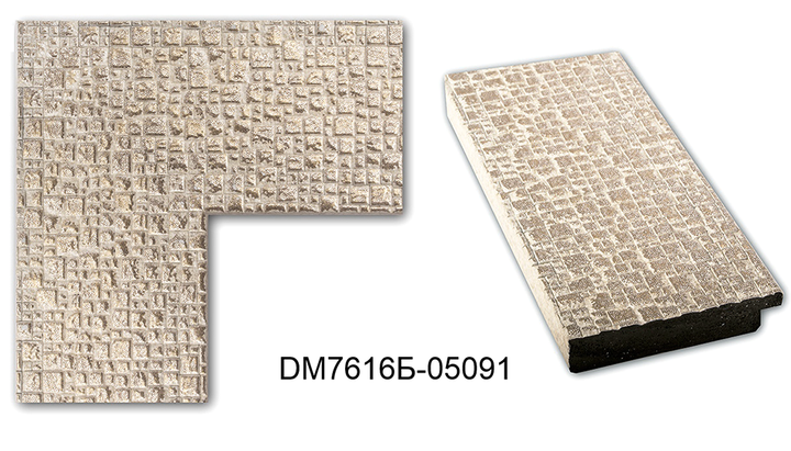 Зеркало настенное в раме Factura Textured beige 50х50 бежевое - изображение 2
