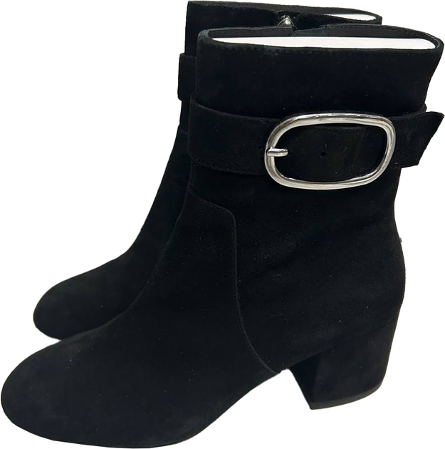 Botki damskie zamszowe Geox D26TWB00021-C9999 36 Czarne (8050036778888) (955555906587074) - Outlet - obraz 4