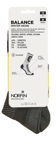 Носки Norfin T2M BALANCE WINTER HIKING CREW р.M (39-41) - Фото 5 Носки Norfin T2M BALANCE WINTER HIKING CREW р.M (39-41) - изображение 5