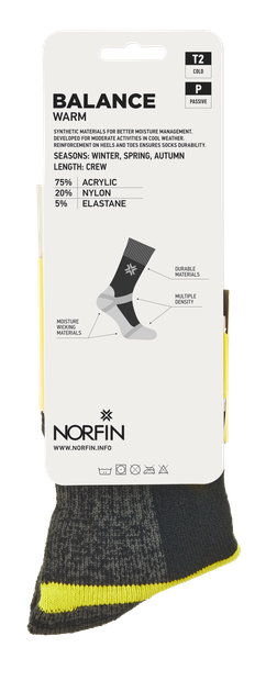 Носки Norfin T2P BALANCE WARM CREW р.M (39-41) - Фото 5 Носки Norfin T2P BALANCE WARM CREW р.M (39-41) - изображение 5