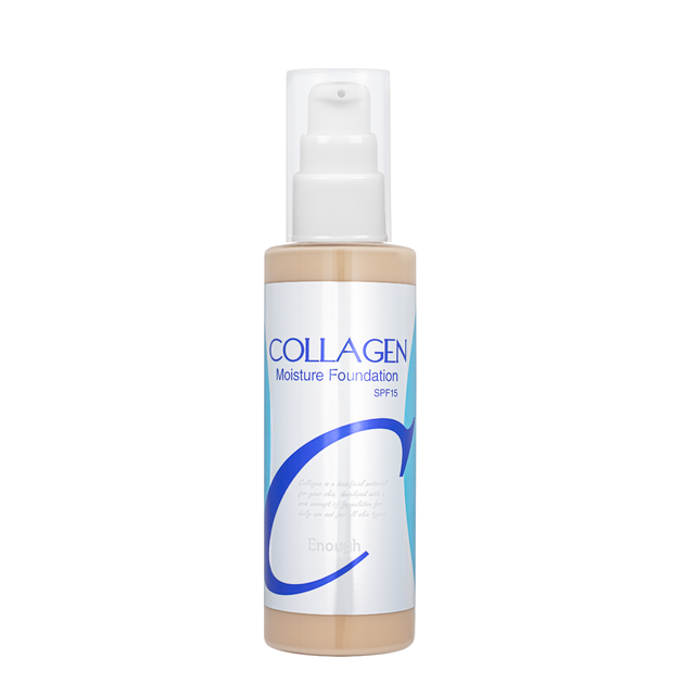 Тональна основа для обличчя Enough Collagen Moisture Foundation SPF 15 зволожуюча 100 мл, № 13 Світло-бежева - зображення 2