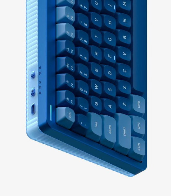Беспроводная механическая клавиатура NuPhy Halo75 V2 / Raspberry (linear, 46gf) / Color - Blue Lagoon / Hot-Swappable, RGB, ANSI US - изображение 3
