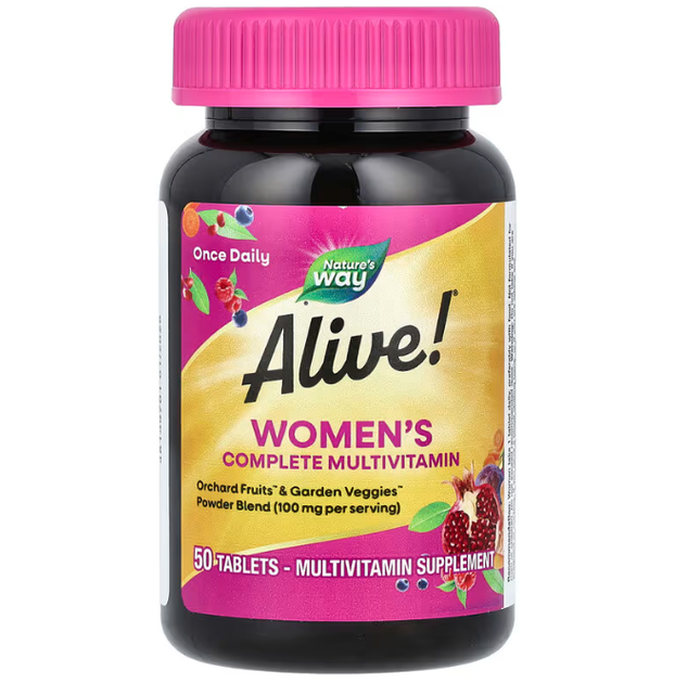 Мультивітаміни для жінок Nature’s Way Alive! Women’s Complete Multivitamin, 50 таблеток (NWY-13663) - зображення 3