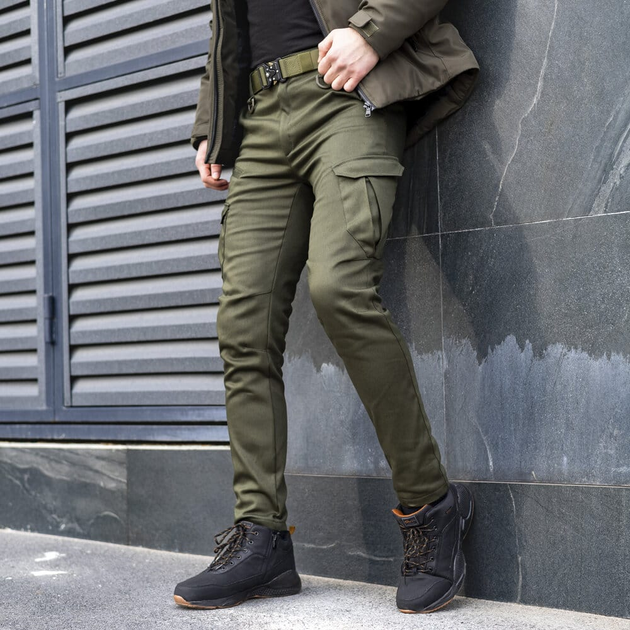 Штани-карго Pobedov trousers Tactical ЗИМА Хакі S PNcr1 424Skh - зображення 1