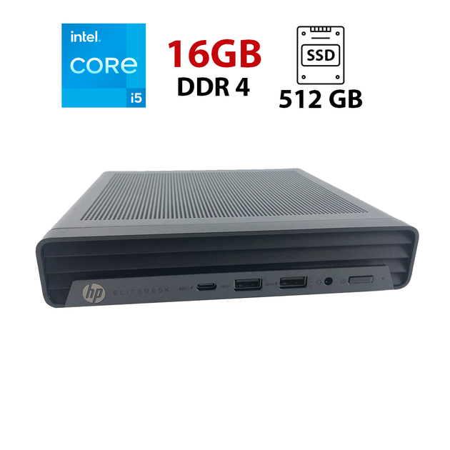 Неттоп HP ProDesk 600 G6 DM USFF / Intel Core i5-10500T (6 (12
