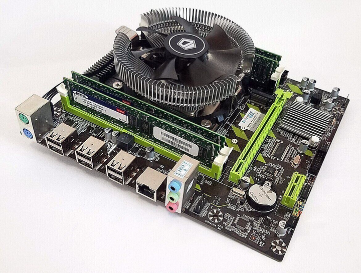 Комплект: Материнская плата Envinda X79G v1.51 + Intel Xeon E5-2650 v2 (8 (16) ядер по 2.6 - 3.4 GHz) / 64 GB DDR3 + Кулер ID-Cooling DK-01 б/у - изображение 2