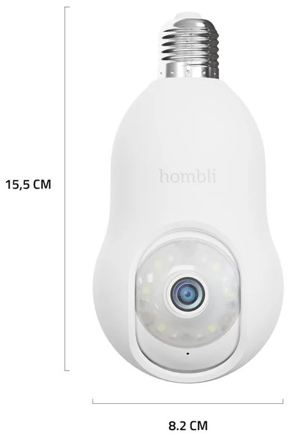 IP-камера Hombli Smart Bulb Cam E27 White (HBBU-0109) - зображення 5