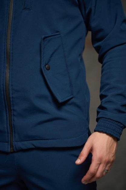 Мужской костюм Softshell утепленный куртка и штаны на флисе Intruder 0190 4XL Синий ( IN - 0190/04 N ) - изображение 8