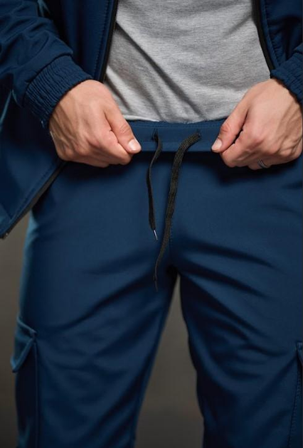 Мужской костюм Softshell утепленный куртка и штаны на флисе Intruder 0190 4XL Синий ( IN - 0190/04 N ) - изображение 12