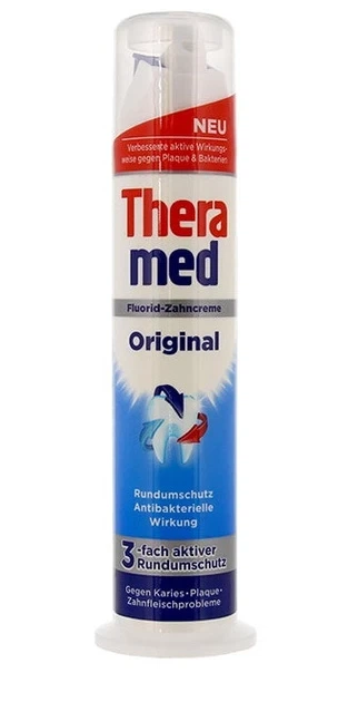 Паста зубная Theramed Original 100 мл с дозатором - Фото 1 Паста зубная Theramed Original 100 мл с дозатором - изображение 1