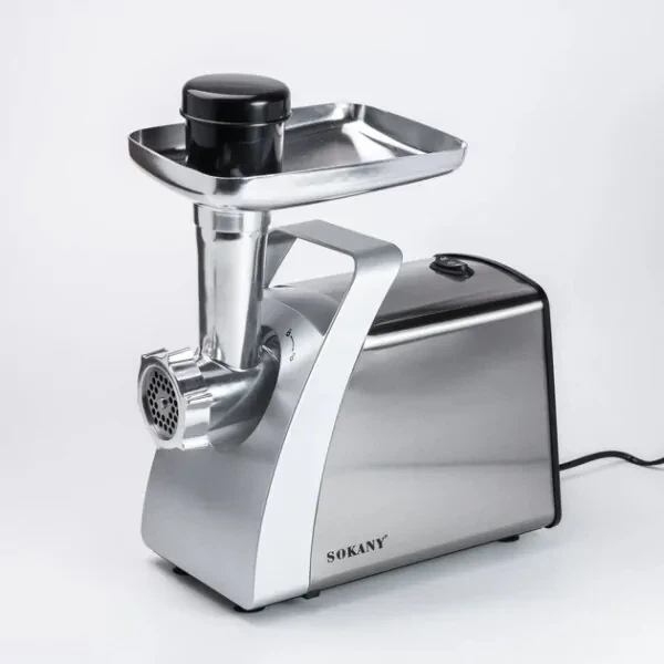 Мясорубка электрическая SOKANY SK-06001 сталь с насадками и решетками 2400 Вт - Фото 1 Мясорубка электрическая SOKANY SK-06001 сталь с насадками и решетками 2400 Вт - изображение 1