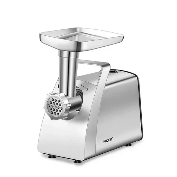 Мясорубка электрическая SOKANY SK-06001 сталь с насадками и решетками 2400 Вт - Фото 3 Мясорубка электрическая SOKANY SK-06001 сталь с насадками и решетками 2400 Вт - изображение 3