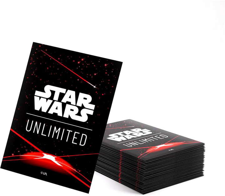 Zestaw koszulek do kart Gamegenic Star Wars Unlimited Double Sleeving Pack Space Czerwone (4251715414057) - obraz 2