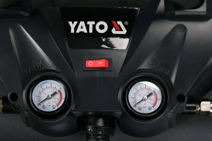 Akumulatorowy kompresor YATO 36 V (2x 18 V) 800 W do 8 Bar 98 l/min zbiornik 6 l bez akumulatora (YT-23242)   - obraz 4
