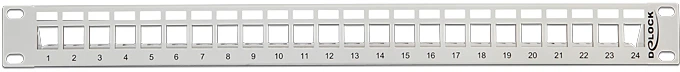 Panel krosowy Delock 19" 1U 24 port Grey (4043619433025) - obraz 3