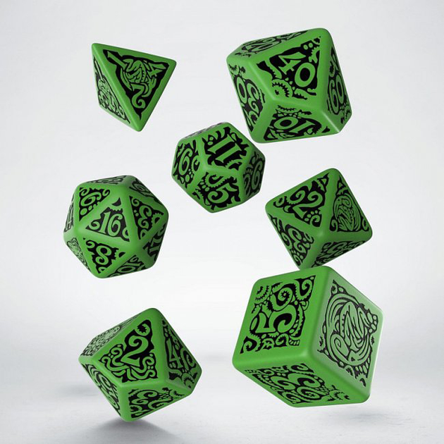 Zestaw kości Q-Workshop Cthulhu Dice Kit Zew Cthulhu 7 elementów (5907699493593) - obraz 2