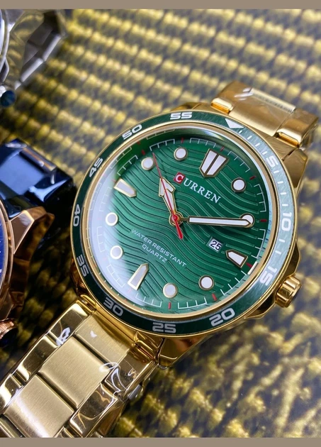 Мужские часы Curren 8426 Gold-Green - Фото 4 Мужские часы Curren 8426 Gold-Green - изображение 4