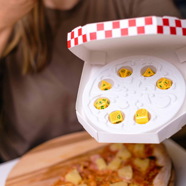 Набір кісток Q-Workshop Pizza Dice Kit Маргарита 7 деталей (5907699497447) - зображення 6