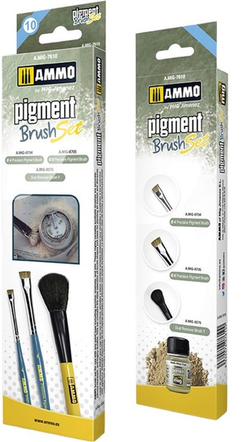 Набір пензлів Ammo Pigment Brushes (8432074076100) - зображення 1