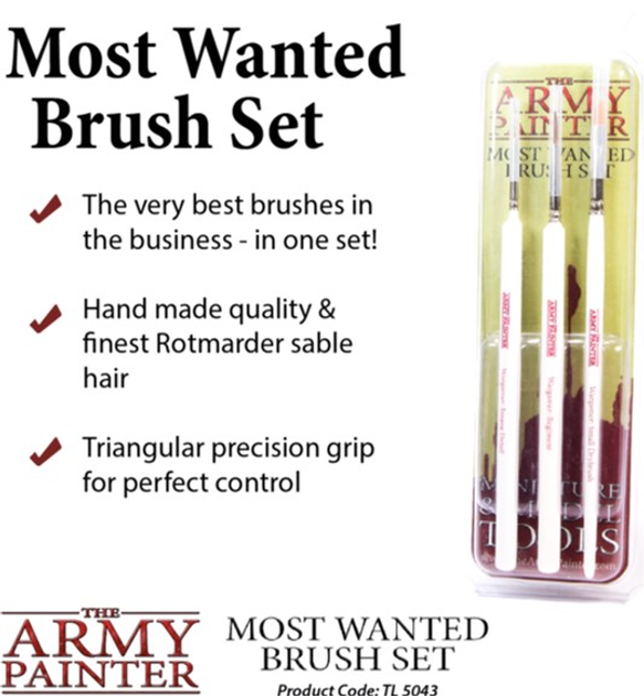 Набір пензлів The Army Painter Most Wanted Brush 3 шт (5713799504301) - зображення 3