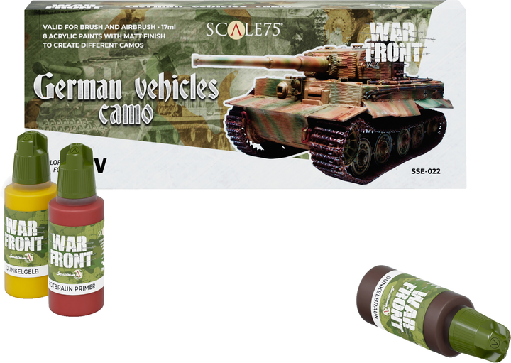 Zestaw farb Scale 75 German Vehicle Camo 8 szt x 17 ml (8423153054003) - obraz 1