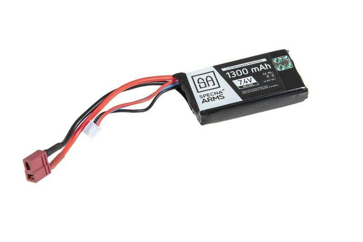 АКБ LiPo 7,4V 1300 mAh 15/30C — T-Connect (Deans) [Specna Arms] (для страйкбола) - зображення 1