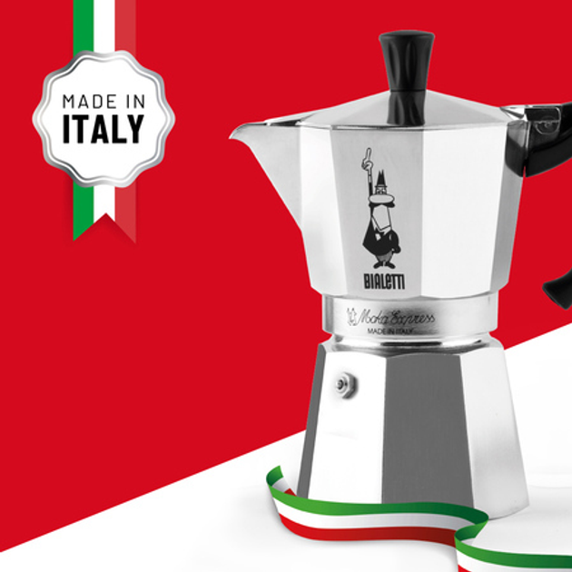 Kawiarka Bialetti Moka Express srebrna + Torba WWF (8006363074513) - obraz 6
