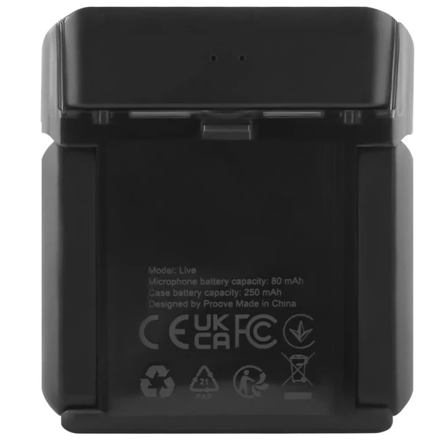 Бездротовий петличний мікрофон Type-C / Lightning Wireless Microphone Proove Live - Чорний - зображення 6