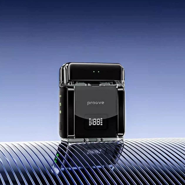 Бездротовий петличний мікрофон Type-C / Lightning Wireless Microphone Proove Live - Чорний - зображення 8