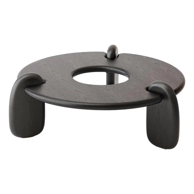 Круглий триногий журнальний столик Ash Avebury Ebonized Black - зображення 4