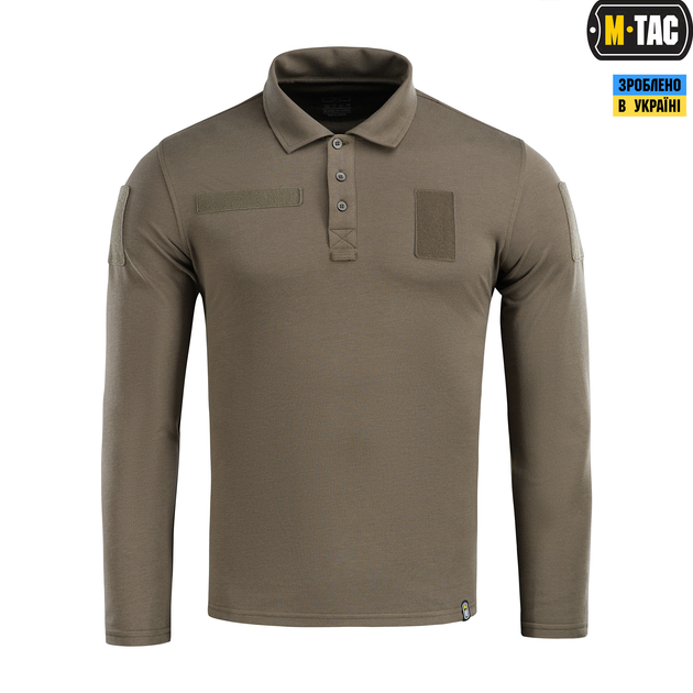 Поло тактичне довгий рукав M-Tac Dark Olive (2XL) 65/35 80021048-2XL - изображение 2