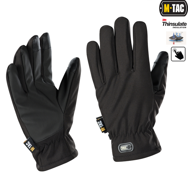 Перчатки M-Tac Soft Shell Thinsulate Black M 90308002-M - зображення 1