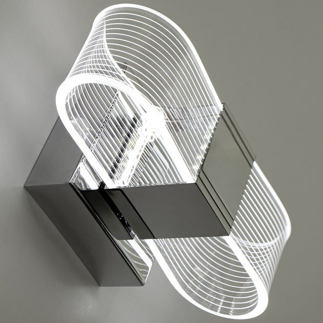 Светильник настенный светодиодный, бра LUMINARIA LUMIERA SQUARE 12W S ON/OFF CHROME/CLEAR 220V IP20 - изображение 2