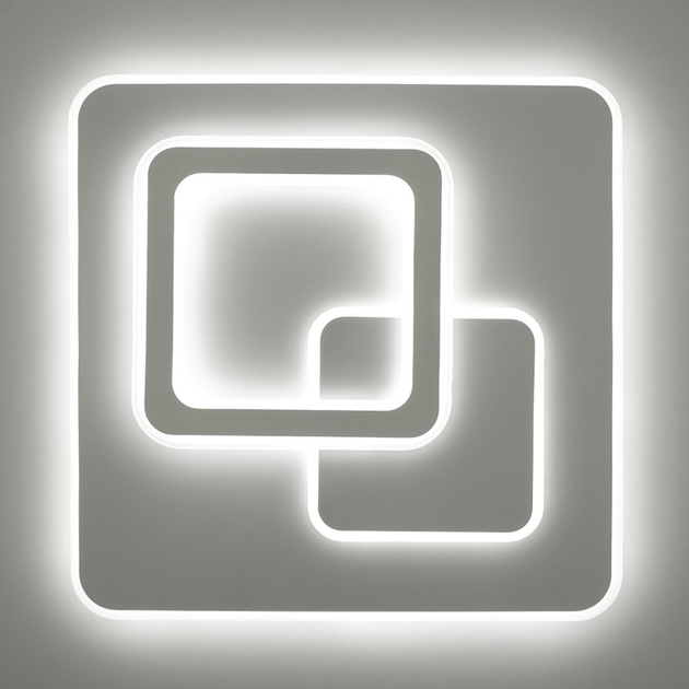 Люстра светодиодная потолочная LUMINARIA ISLAND КВАДРАТ 70W S 460/460 ON/OFF WHITE 220V IP20 - изображение 6