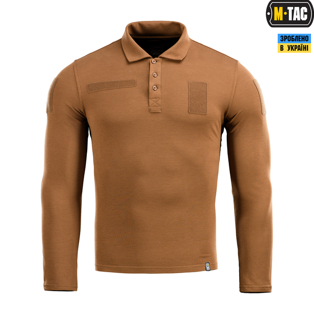 Поло тактичне довгий рукав M-Tac Coyote Brown (L) 65/35 80021017-L - изображение 2