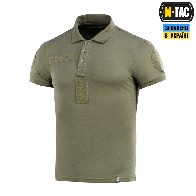 Поло з світловідбивним написом НГУ M-Tac Army Olive (2XL) 65/35 80033062-2XL - изображение 1