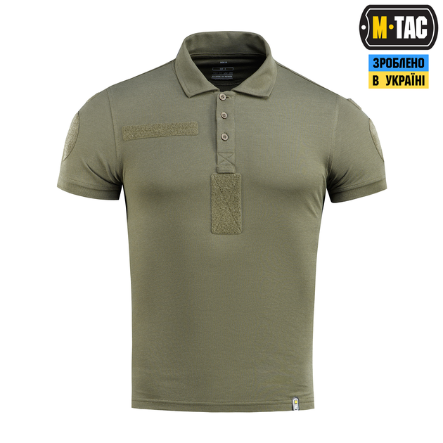 Поло з світловідбивним написом НГУ M-Tac Army Olive (2XL) 65/35 80033062-2XL - изображение 2