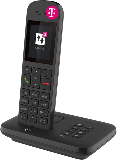 Telefon IP Telekom Sinus A12 Black (40823660) - obraz 1