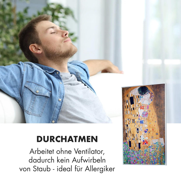 Инфракрасный обогреватель KLARSTEIN Wonderwall Air Art Kiss с рисунком до 12 м² (10034238) - изображение 6