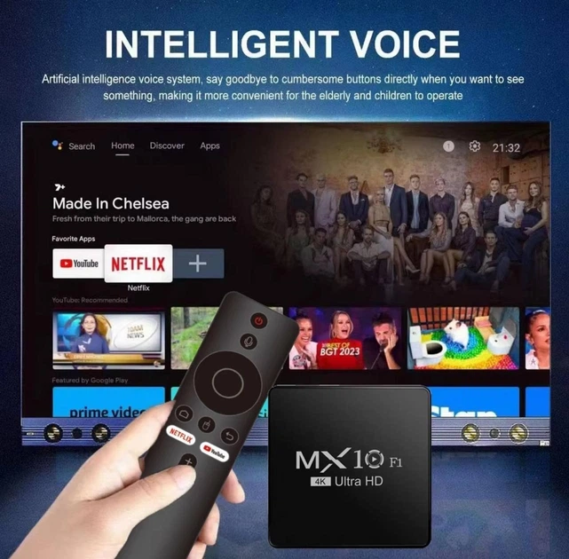 ТВ-приставка TV Box MX10 Андроид ТВ Бокс 2x16 ГБ Андроид 13 – фото