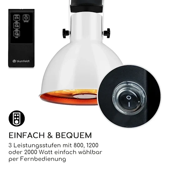 Подвесной инфракрасный электрический обогреватель Blumfeldt Heatbell Smart цвет белый (10038415) - Уценка - Фото 2 Подвесной инфракрасный электрический обогреватель Blumfeldt Heatbell Smart цвет белый (10038415) - Уценка - изображение 2