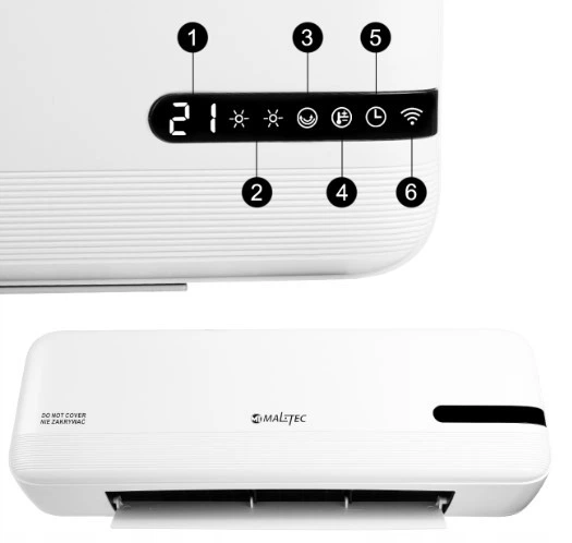 Настінний обігрівач MALTEC PT4000W білий з пультом - зображення 3