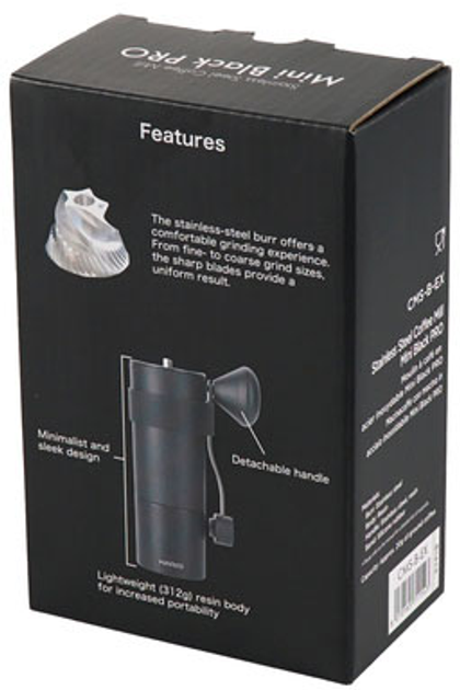Młynek ręczny do kawy Hario Mini Black Pro Czarny (8270165711543) - obraz 3