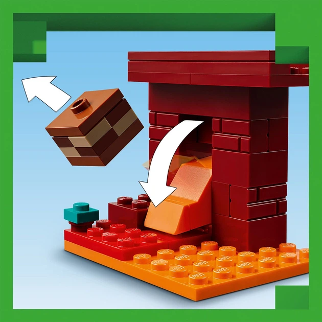 Конструктор LEGO Minecraft Битва с лавой в Незере 99 деталей