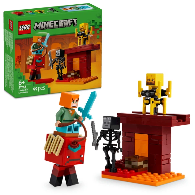 Конструктор LEGO Minecraft Битва с лавой в Незере 99 деталей